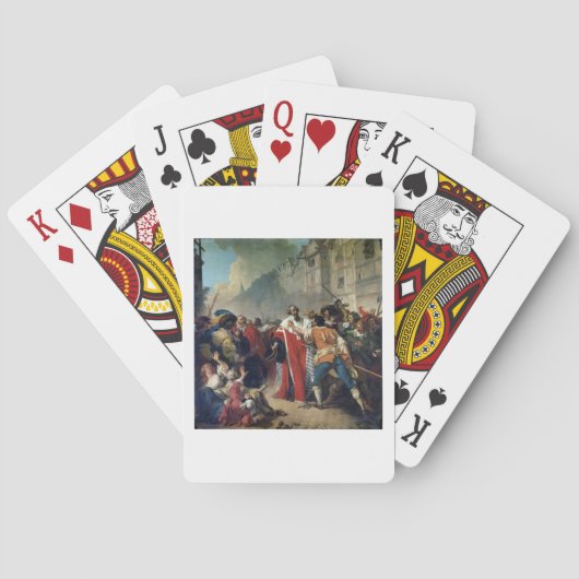 Jeu De Cartes Mathieu Mole arrêté par la foule parisienne (dos)