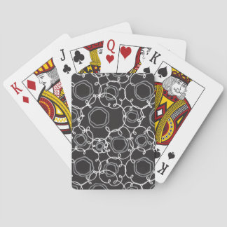 Jeu De Cartes Matrice florale abstraite (fusain) Beaux-arts