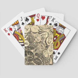 Jeu De Cartes Médailles religieuses catholiques Saints Sainte Fa