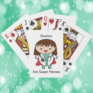 Jeu De Cartes Médecins Super Héros Femme Funny Kawaii