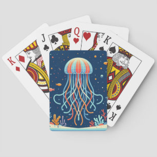 Jeu De Cartes méduse marine/plage/côtière