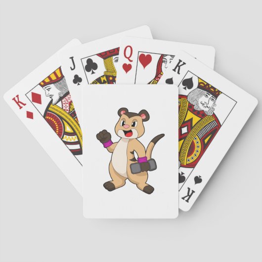 Jeu De Cartes Meerkat avec Dumbbell (dos)