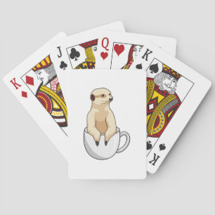 Jeu De Cartes Meerkat avec la coupe du café