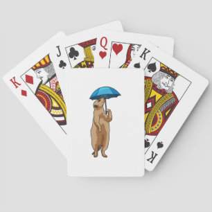 Jeu De Cartes Meerkat avec parapluie