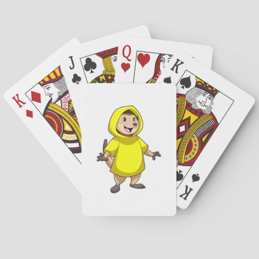 Jeu De Cartes Meerkat avec Raincoat (dos)