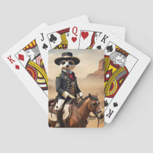 Jeu De Cartes Meerkat Sur Un Cheval : Pourrait Être L'Étranger S