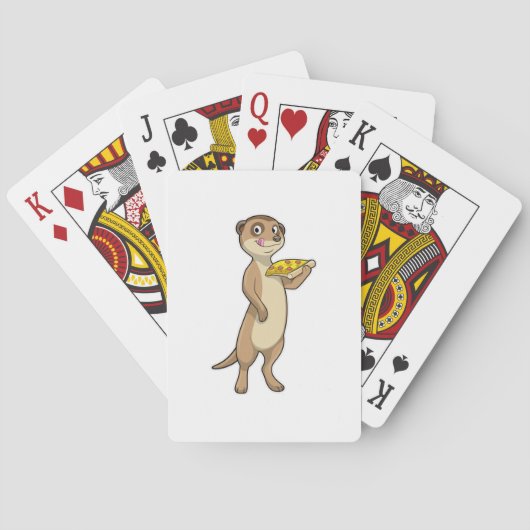 Jeu De Cartes Meerkat with pizza (dos)