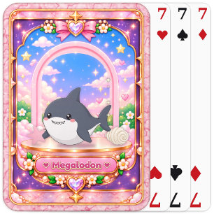 Jeu De Cartes Mégalodon Préhistorique, Art Kawaii