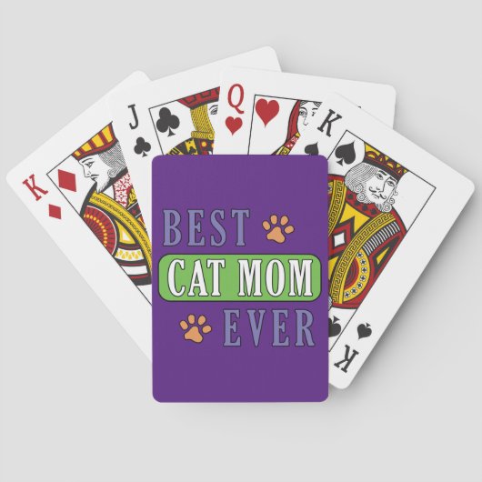 Jeu De Cartes Meilleur Cat Maman jamais (dos)