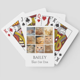 Jeu De Cartes Meilleur Collage Photo Chat Personnalisé