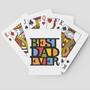 Jeu De Cartes MEILLEUR DAD JAMAIS en train de jouer aux cartes