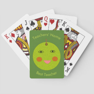 Jeu De Cartes Meilleur enseignant Joyeux Apple Personnalisé Joue