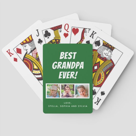 Jeu De Cartes Meilleur grand-père de 3 photos (dos)