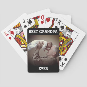Jeu De Cartes Meilleur Grand-Père Jamais Photo Personnalisée Cré