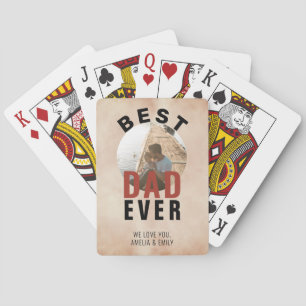 Jeu De Cartes Meilleur papa Ever aquarelle Photo de la Fête du P