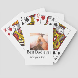 Jeu De Cartes Meilleur papa jamais ajouter nom image fête des pè