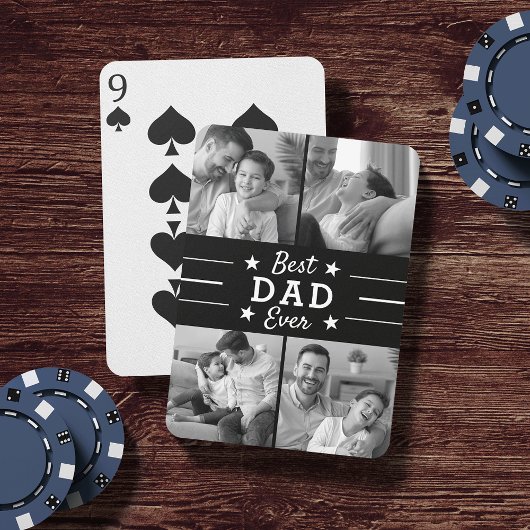 Jeu De Cartes Meilleur papa jamais | Collage photo pour enfants