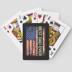 Jeu De Cartes Meilleur Papa Jamais Drapeau Américain Cadeaux pou