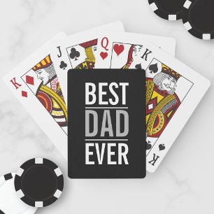 Jeu De Cartes Meilleur papa jamais Noir moderne