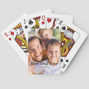 Jeu De Cartes Meilleur Papa Jamais Photo Classique Jouer Cartes