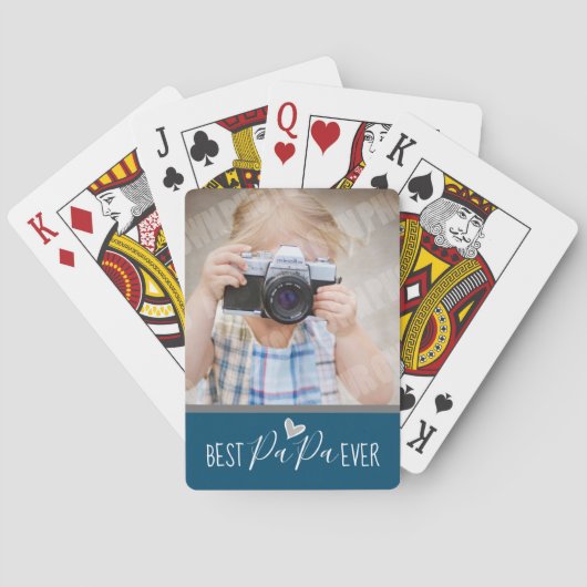 Jeu De Cartes Meilleur PaPa jamais un bleu photo (dos)