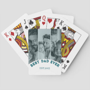 Jeu De Cartes Meilleur Papa Personnalisé Multi Photo Collage