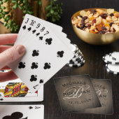 Jeu De Cartes Meilleur Témoin Rustique Monogramme (In Situ)