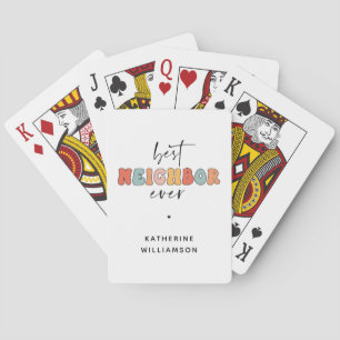 Jeu De Cartes Meilleur Voisin Retro Personnalisé Jamais mignon