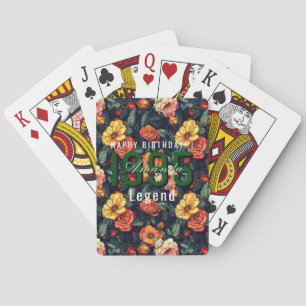 Jeu De Cartes Meilleure fête d'anniversaire de jardin floral de
