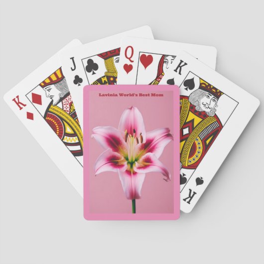 Jeu de cartes Meilleure Maman du Monde Rose (dos)