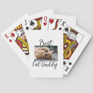 Jeu De Cartes Meilleurs parents de chat Papa maman photo simple 