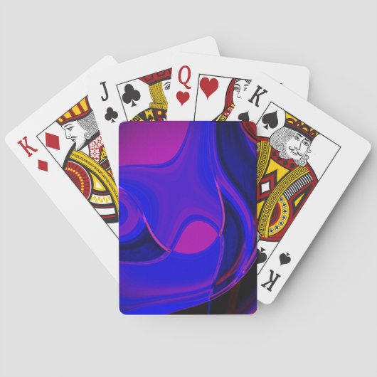 Jeu De Cartes Mélange de violet et de bleu clair avec plongée fo (dos)