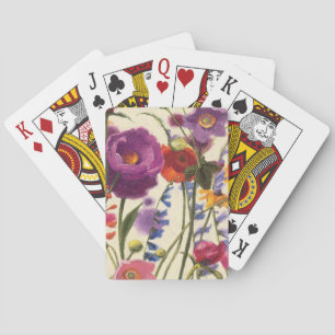 Jeu De Cartes Mélodie pourpre et orange de pavot