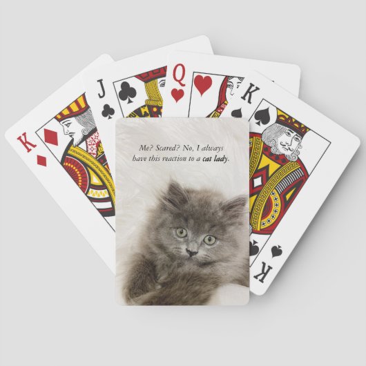 Jeu De Cartes Mème de chat à visage effrayé (dos)