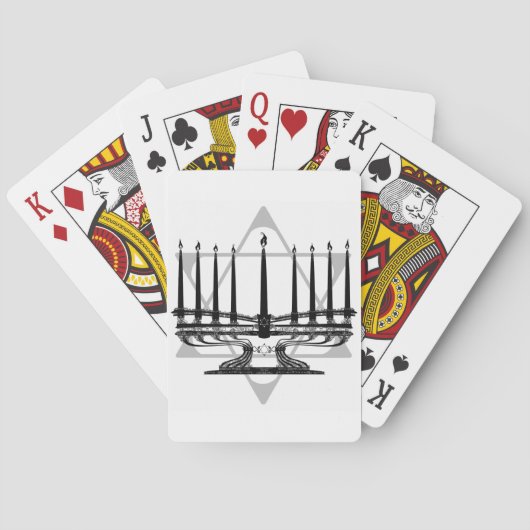 Jeu De Cartes Menorah et étoile (dos)