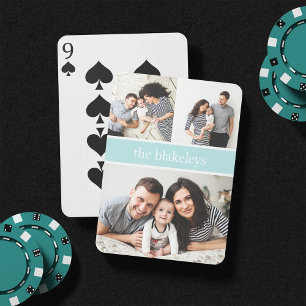 Jeu De Cartes Menthe   Nom de famille personnalisé Collage photo