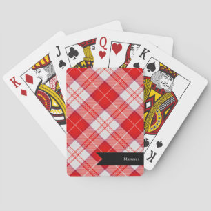 Jeu De Cartes Menzies Red Clan Tartan Scottish Plaid