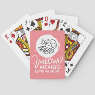 Jeu De Cartes Meow Moyens Me Laisse Seul - Chat Drôle En Colère