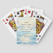 Jeu De Cartes Mer calme océan lever de soleil message personnali (dos)