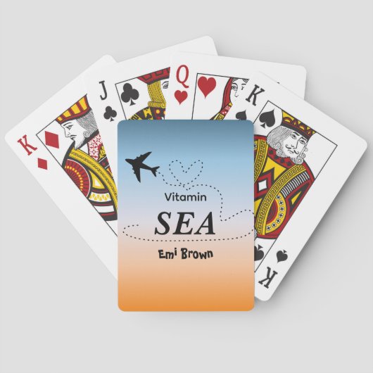 Jeu De Cartes Mer vitaminée Couleur Été Orange (dos)