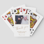 Jeu De Cartes Merci de mariage élégant Photo (dos)