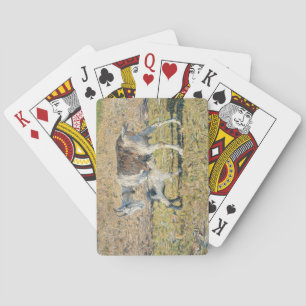 Jeu De Cartes Mère Chèvre avec son jeune enfant (par Segantini)