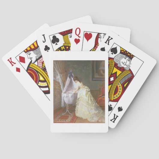 Jeu De Cartes Mère et bébé, 1869 (huile sur panneau) (dos)