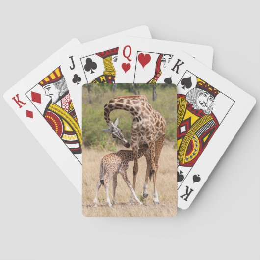 Jeu De Cartes Mère girafe et bébé au Kenya (dos)