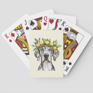 Jeu De Cartes Merle Great Dane Chien Lemon Crown
