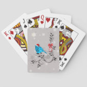 Jeu De Cartes Merlebleu regardant un flocon de neige (dos)