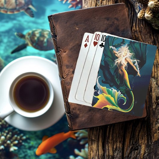 Jeu De Cartes Mermaid Dragon Imaginaire bleu