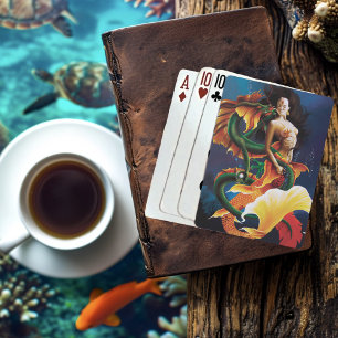 Jeu De Cartes Mermaid Koi Hypnotisante Dragon d'Eau Fantastique