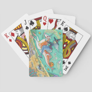 JEU DE CARTES MERMAID WITCH, HALLOWEEN MERHORSE JOUER CARTES