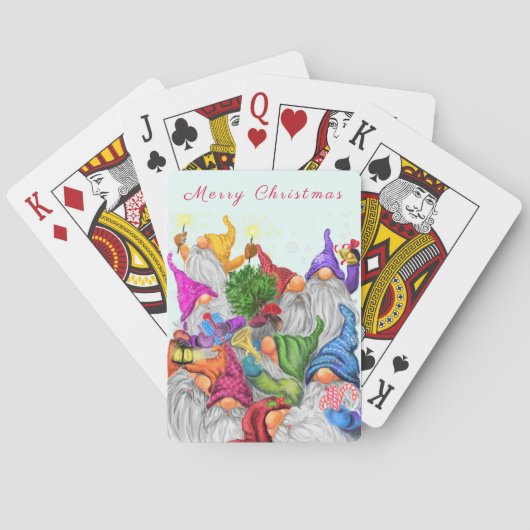 Jeu De Cartes Merry Christmas Gnome Party Drawing Funny (dos)